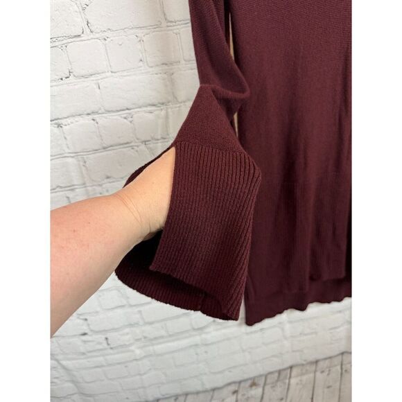 FREE PEOPLE brown rayon blend tunic style sweater pullover size S - Picture 5 of 8